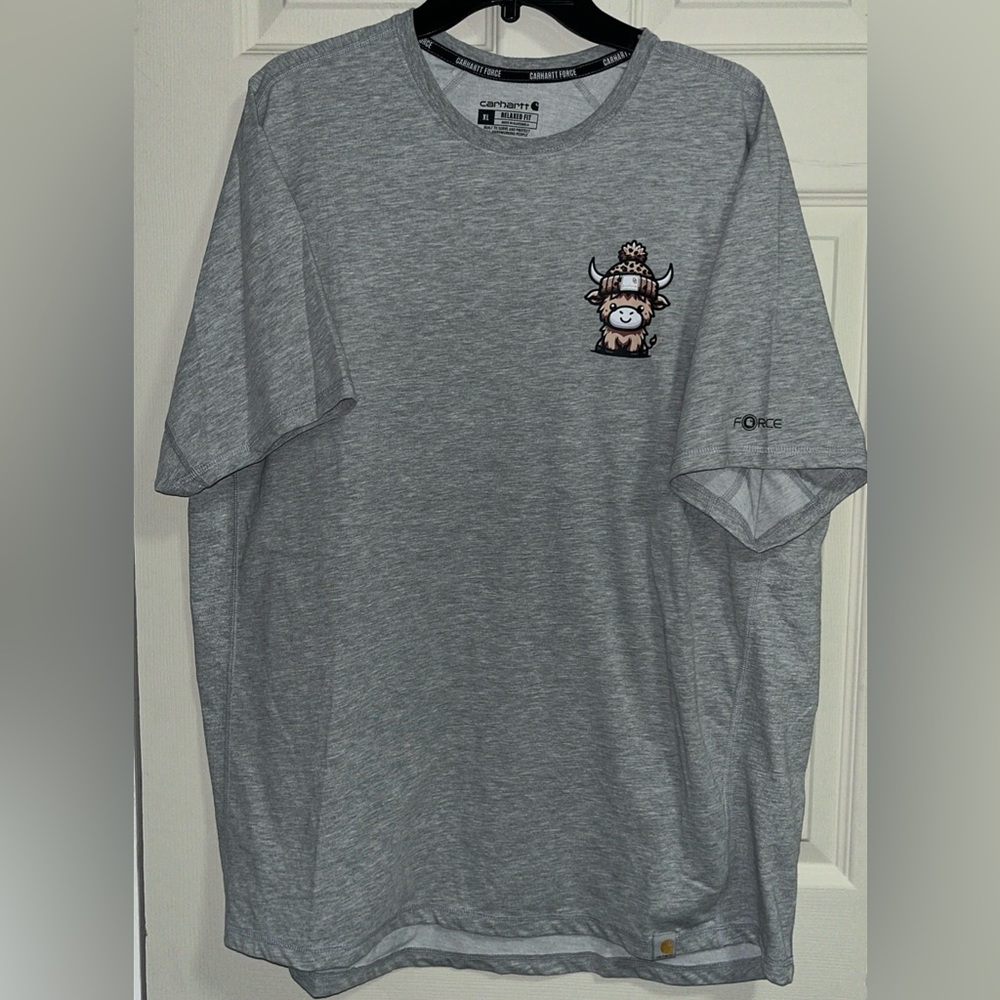 Carhartt Force Men's XL Relaxed Fit Heathered Gray Short Sleeve St Patricks Day